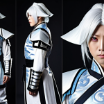 **

A strong and confident Raiden Shogun (or Beidou) cosplay, focusing on accurate costume details, material quality (brocade, silk, or satin), and make-up capturing the character's powerful gaze. The pose should reflect the character's strength.

**